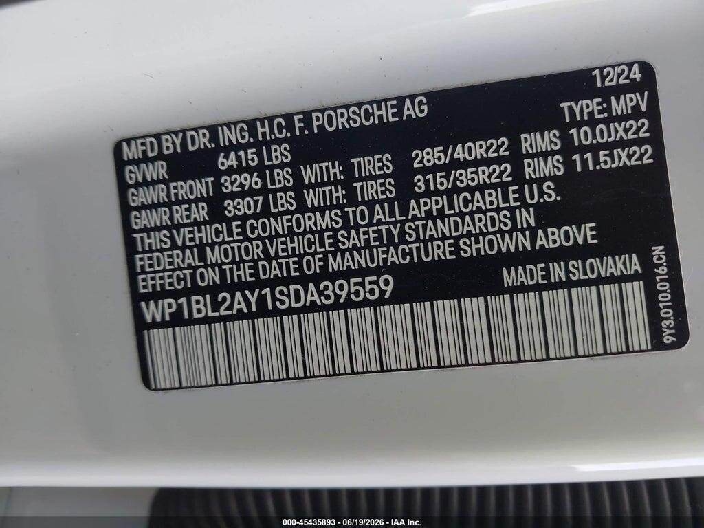 WP1BL2AY1SDA39559 2025 PORSCHE CAYENNE COUPE photo no. 9