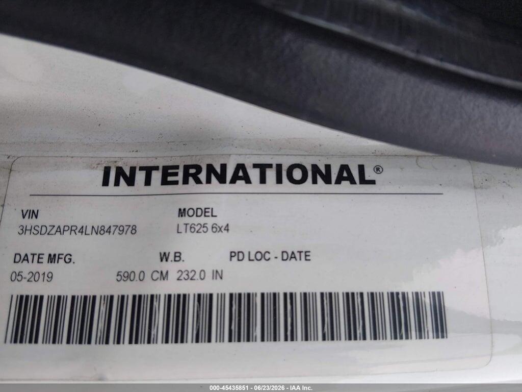 3HSDZAPR4LN847978 2020 INTERNATIONAL LT photo no. 8
