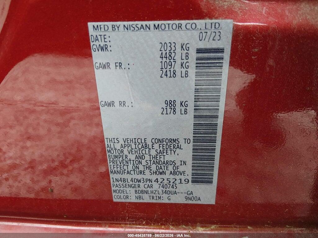 1N4BL4DW3PN425219 2023 NISSAN ALTIMA photo no. 9