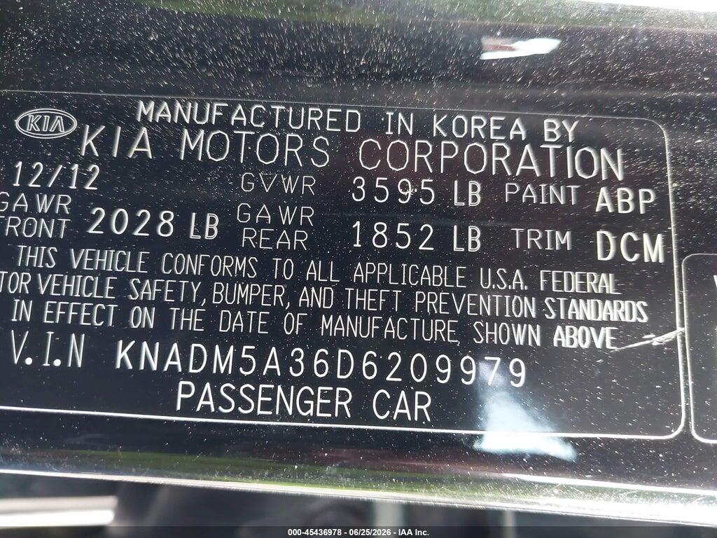 KNADM5A36D6209979 2013 KIA RIO photo no. 9
