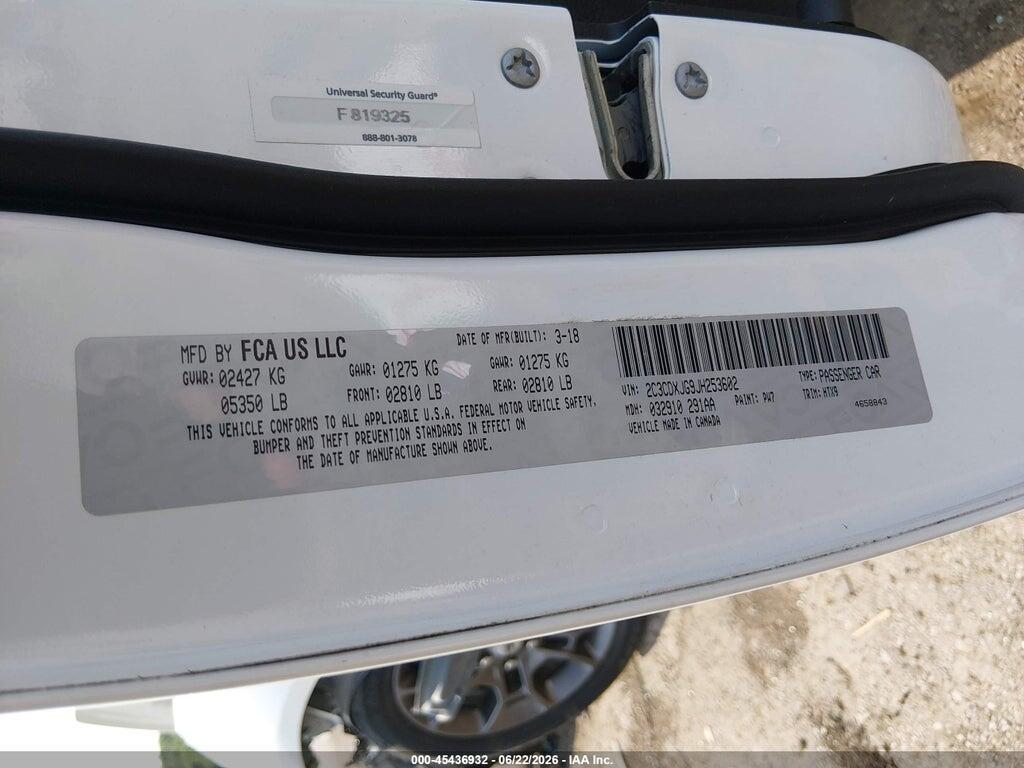 2C3CDXJG9JH253602 2018 DODGE CHARGER photo no. 9