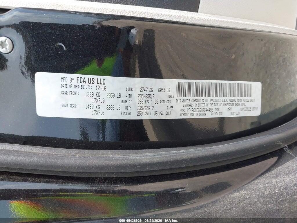 2C4RC1EG6HR644498 2017 CHRYSLER PACIFICA photo no. 9