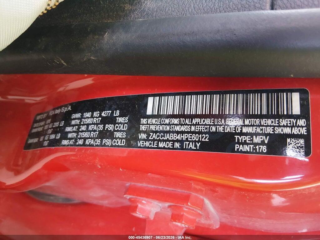 ZACCJABB4HPE60122 2017 JEEP RENEGADE photo no. 9