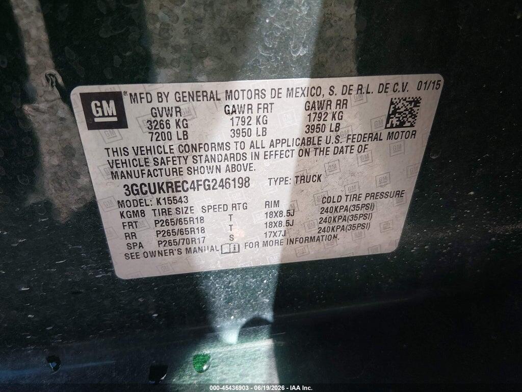 3GCUKREC4FG246198 2015 CHEVROLET SILVERADO 1500 photo no. 9