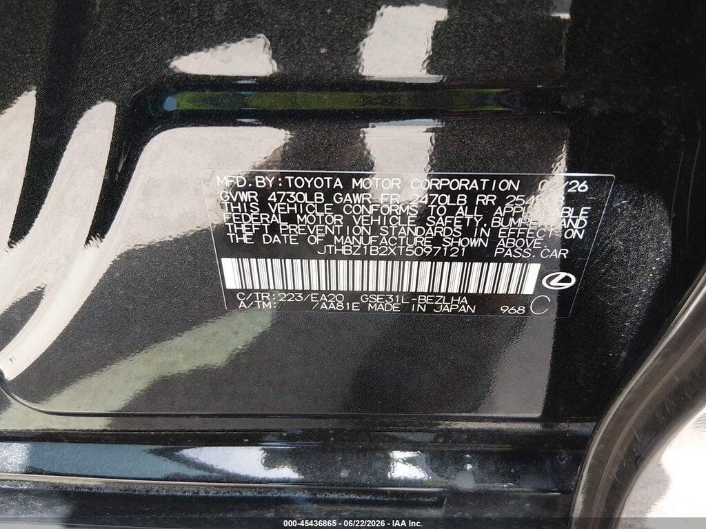 JTHBZ1B2XT5097121 2026 LEXUS IS 350 photo no. 9