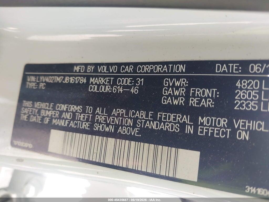 LYV402TM7JB161784 2018 VOLVO S60 INSCRIPTION photo no. 9