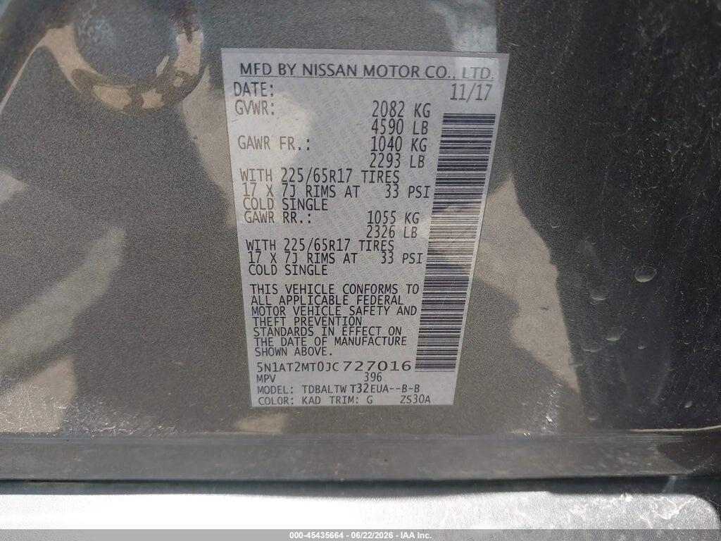 5N1AT2MT0JC727016 2018 NISSAN ROGUE photo no. 9
