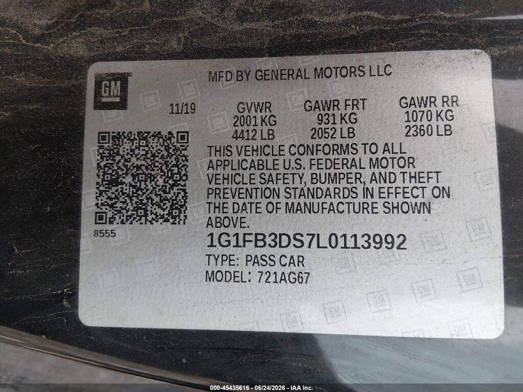 1G1FB3DS7L0113992 2020 CHEVROLET CAMARO photo no. 9