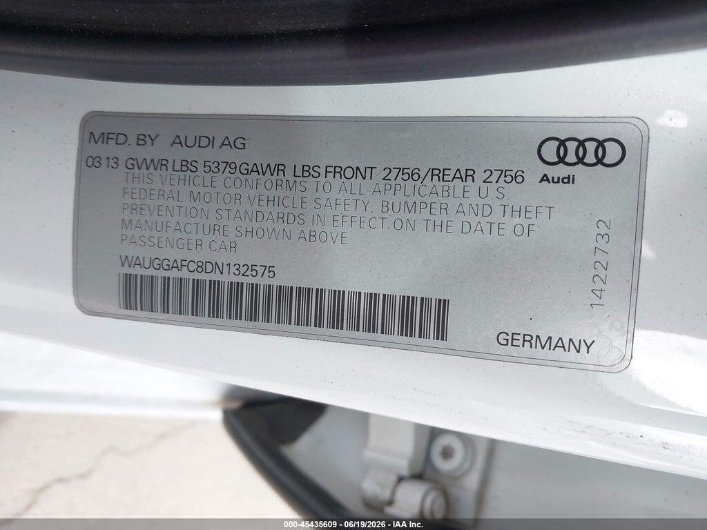 WAUGGAFC8DN132575 2013 AUDI A6 photo no. 9