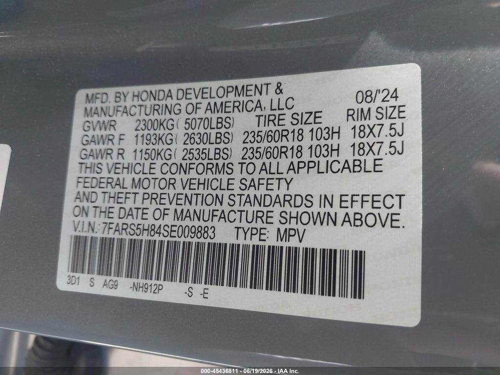 7FARS5H84SE009883 2025 HONDA CR-V HYBRID photo no. 9