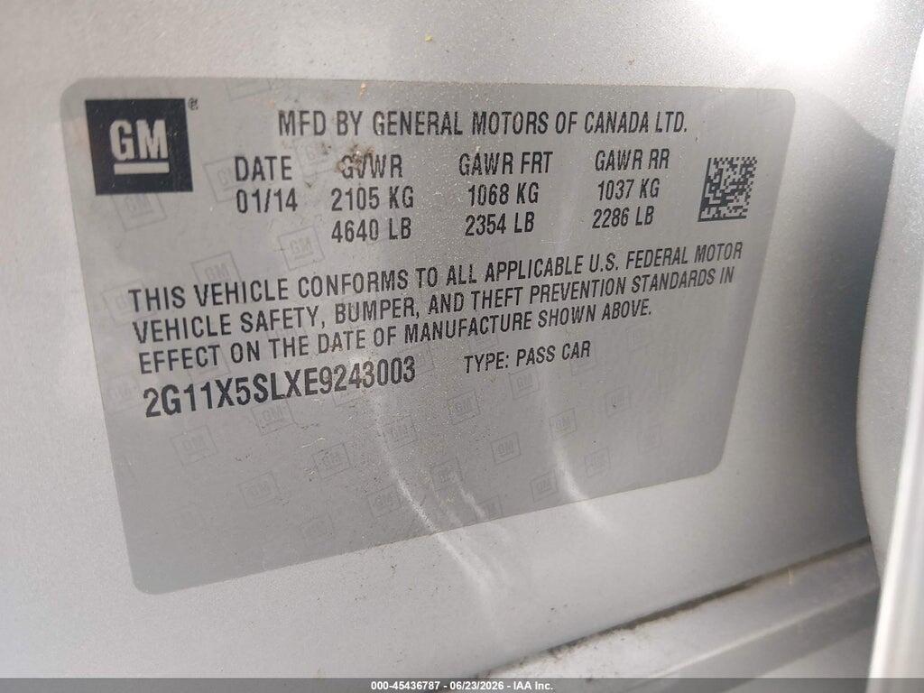 2G11X5SLXE9243003 2014 CHEVROLET IMPALA photo no. 9