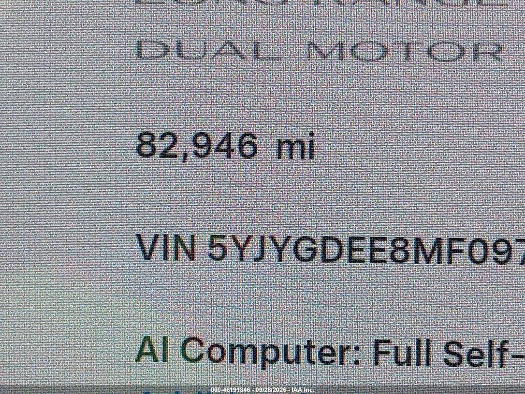 2021 TESLA MODEL Y LONG RANGE DUAL MOTOR ALL-WHEEL DRIVE — Фото 15 из 16