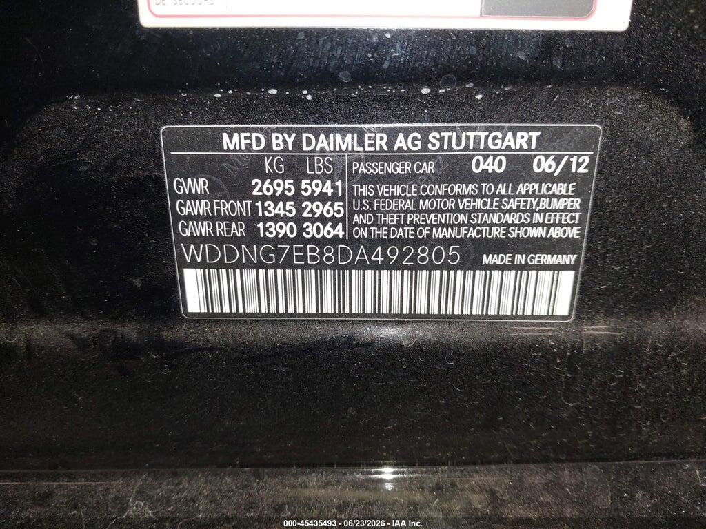 WDDNG7EB8DA492805 2013 MERCEDES-BENZ S 63 AMG photo no. 9