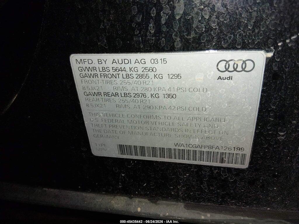 WA1CGAFP8FA126199 2015 AUDI SQ5 photo no. 9