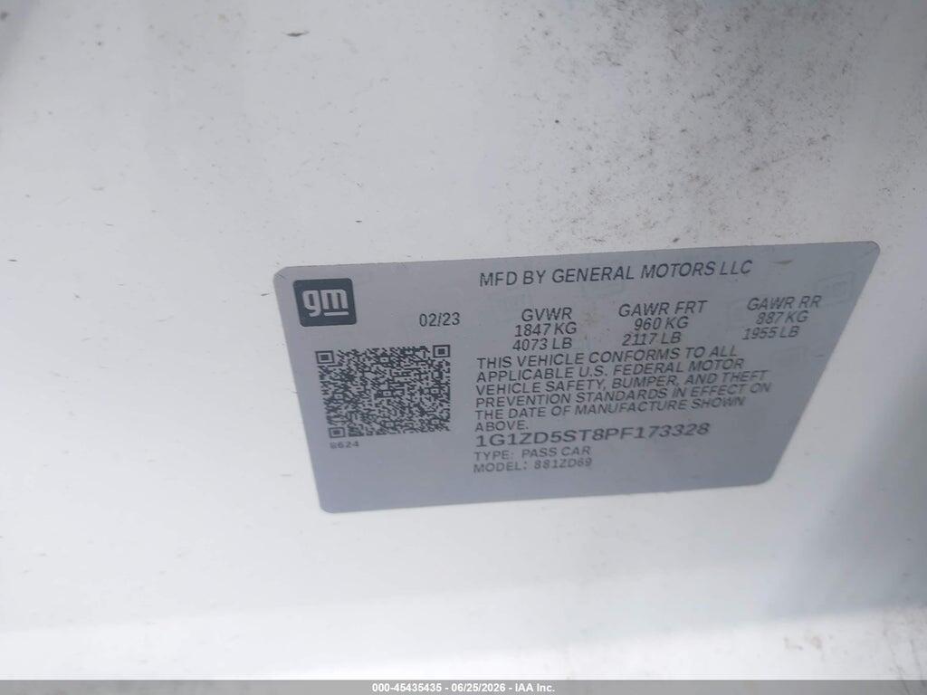 1G1ZD5ST8PF173328 2023 CHEVROLET MALIBU photo no. 9