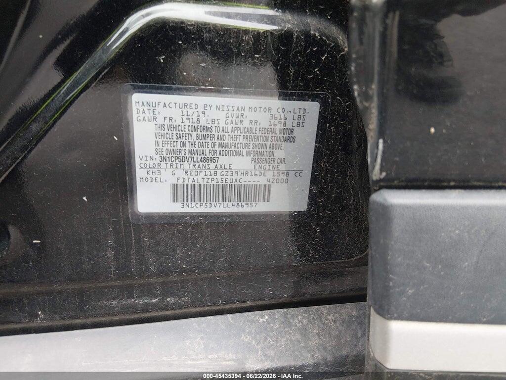 3N1CP5DV7LL486957 2020 NISSAN KICKS photo no. 9