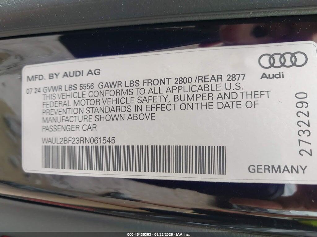 WAUL2BF23RN061545 2024 AUDI A6 photo no. 9