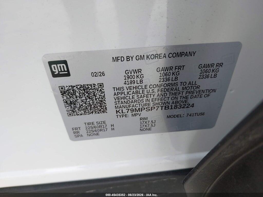 KL79MPSP7TB183224 2026 CHEVROLET TRAILBLAZER photo no. 9