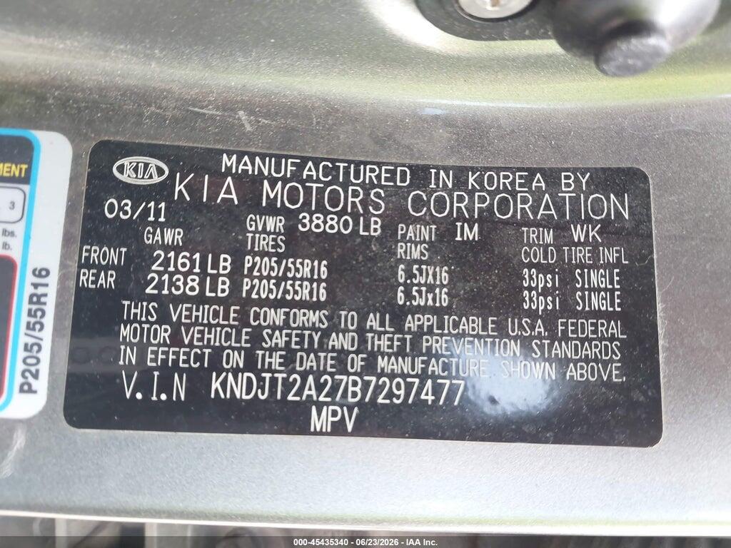 KNDJT2A27B7297477 2011 KIA SOUL photo no. 9