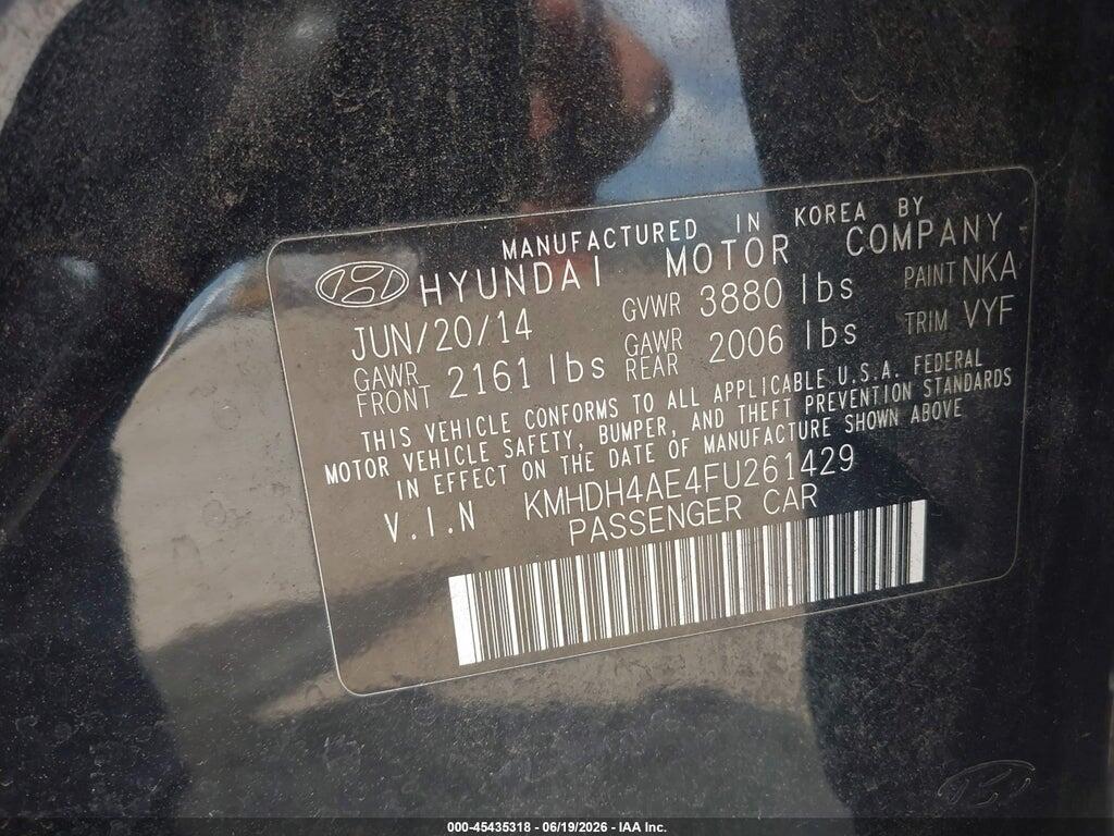 KMHDH4AE4FU261429 2015 HYUNDAI ELANTRA photo no. 9