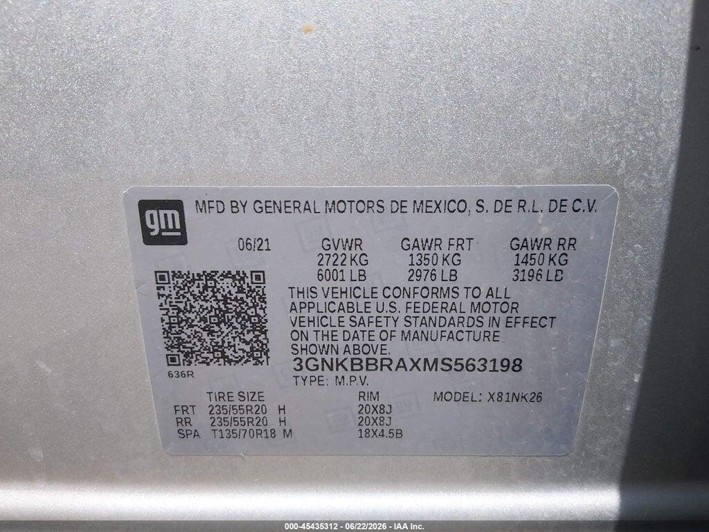 3GNKBBRAXMS563198 2021 CHEVROLET BLAZER photo no. 9