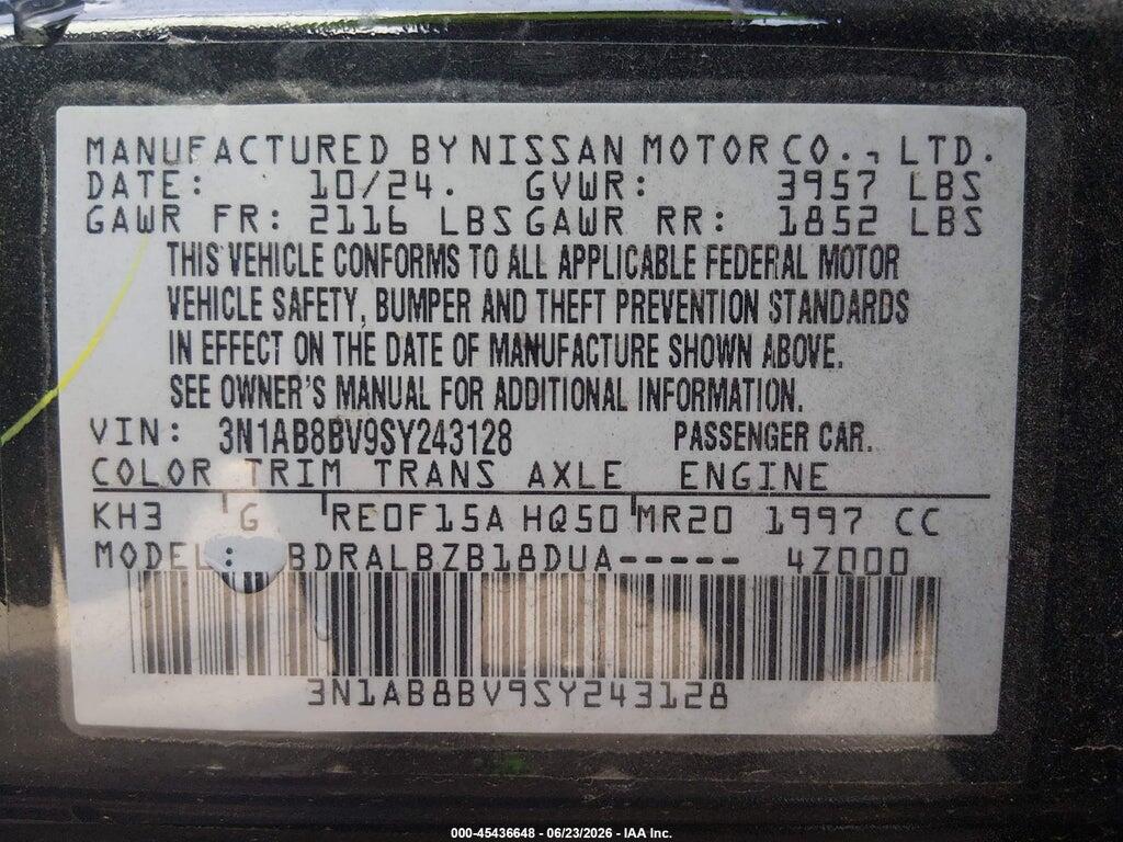 3N1AB8BV9SY243128 2025 NISSAN SENTRA photo no. 9