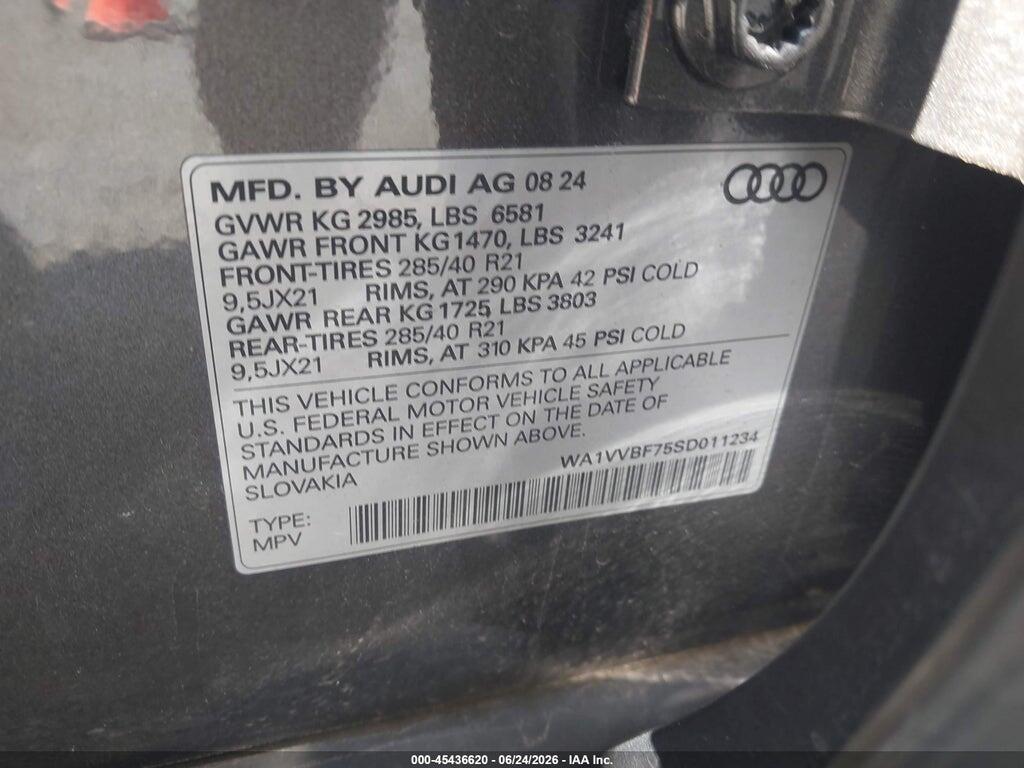 WA1VVBF75SD011234 2025 AUDI Q7 photo no. 9