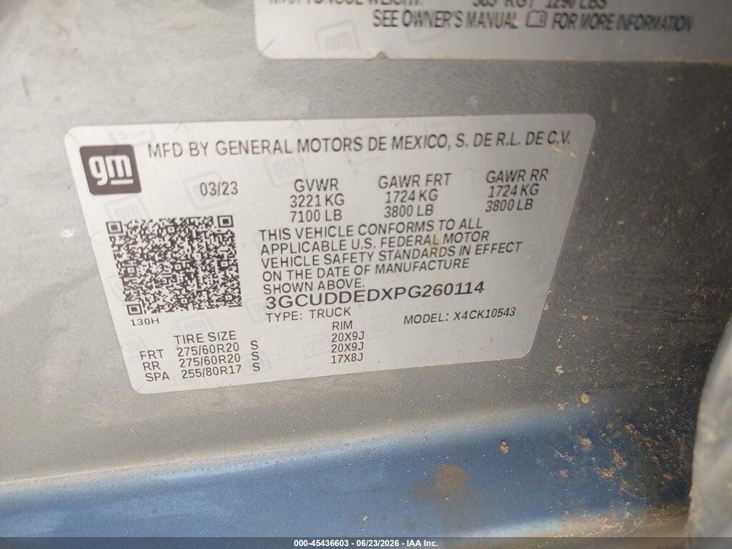 3GCUDDEDXPG260114 2023 CHEVROLET SILVERADO 1500 photo no. 9