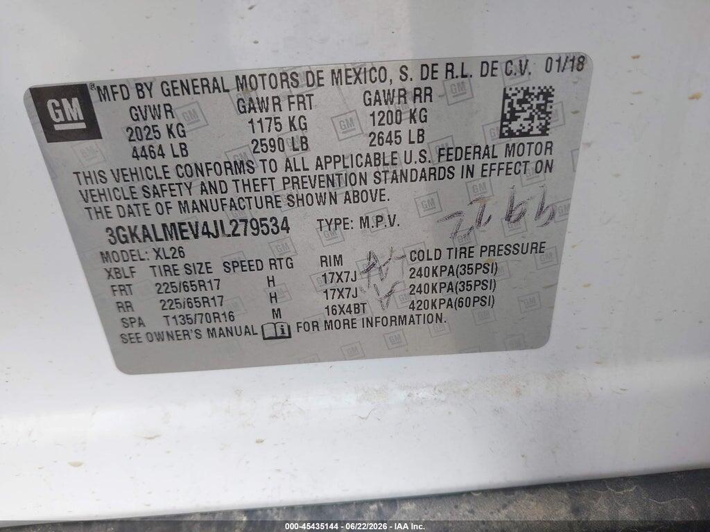3GKALMEV4JL279534 2018 GMC TERRAIN photo no. 9