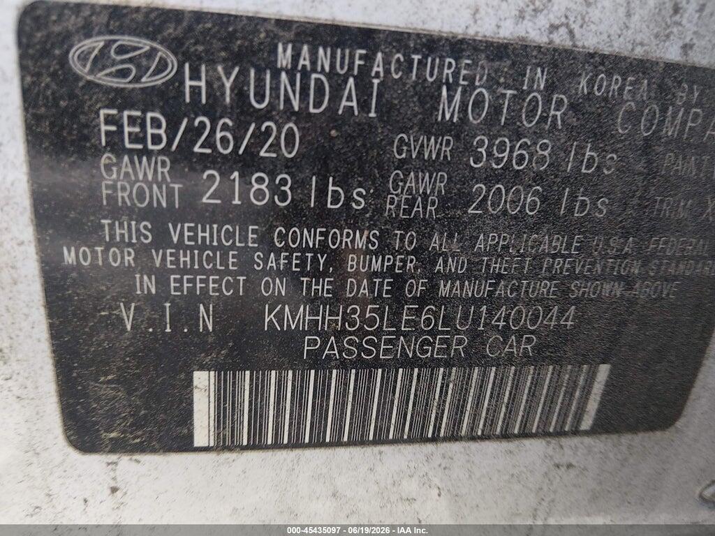 KMHH35LE6LU140044 2020 HYUNDAI ELANTRA GT photo no. 9