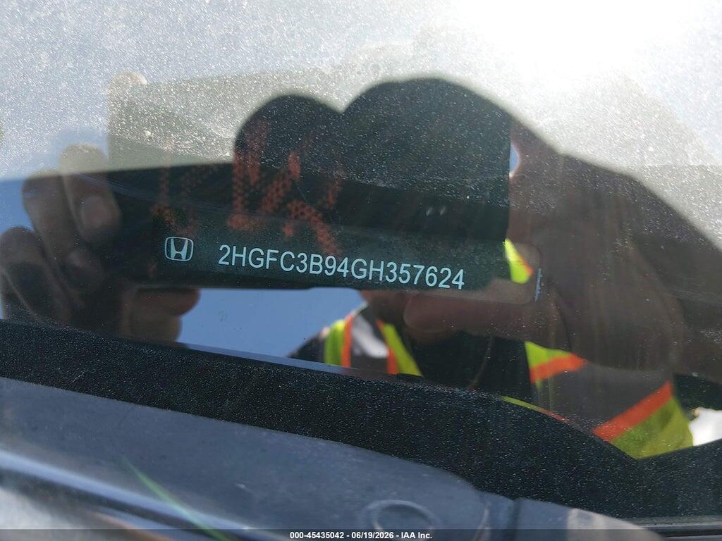 2HGFC3B94GH357624 2016 HONDA CIVIC photo no. 9