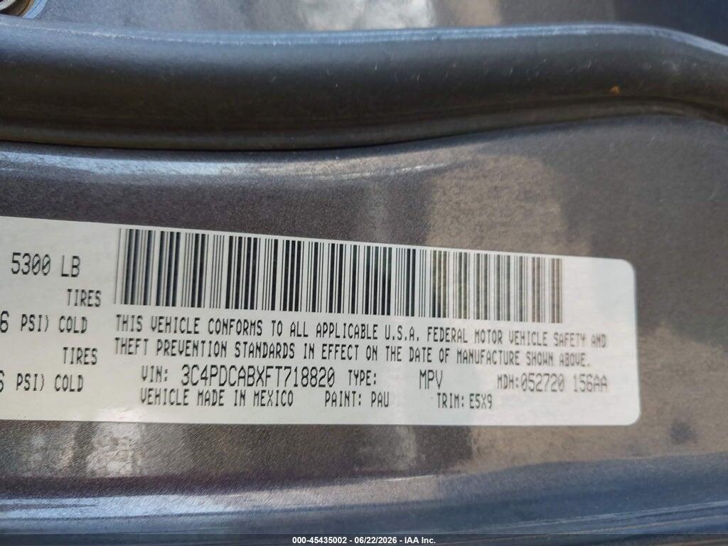 3C4PDCABXFT718820 2015 DODGE JOURNEY photo no. 9