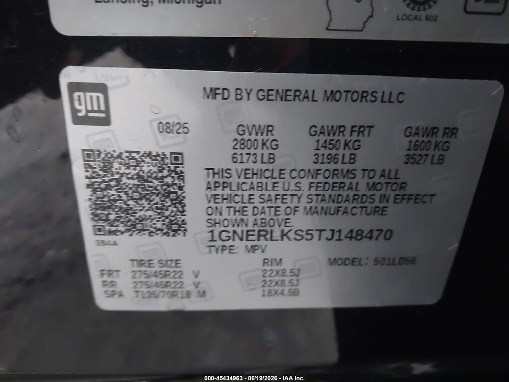 1GNERLKS5TJ148470 2026 CHEVROLET TRAVERSE photo no. 9