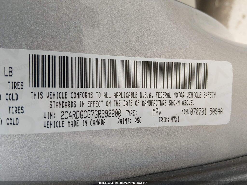 2C4RDGCG7GR392200 2016 DODGE GRAND CARAVAN photo no. 9