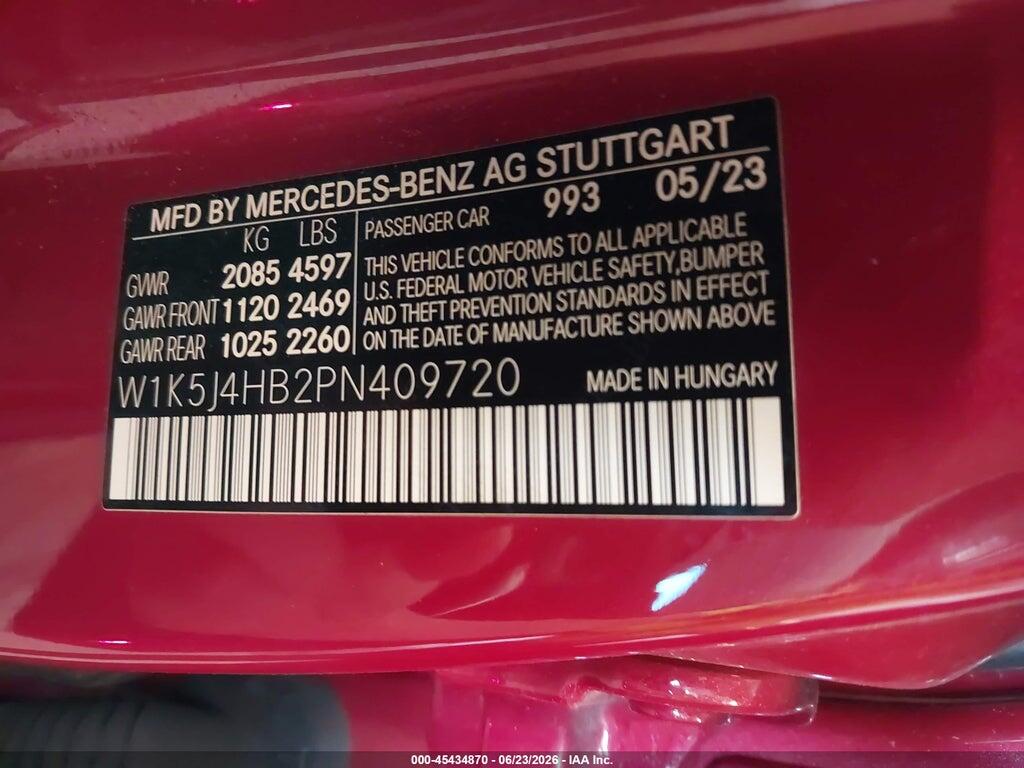 W1K5J4HB2PN409720 2023 MERCEDES-BENZ CLA 250 COUPE photo no. 9
