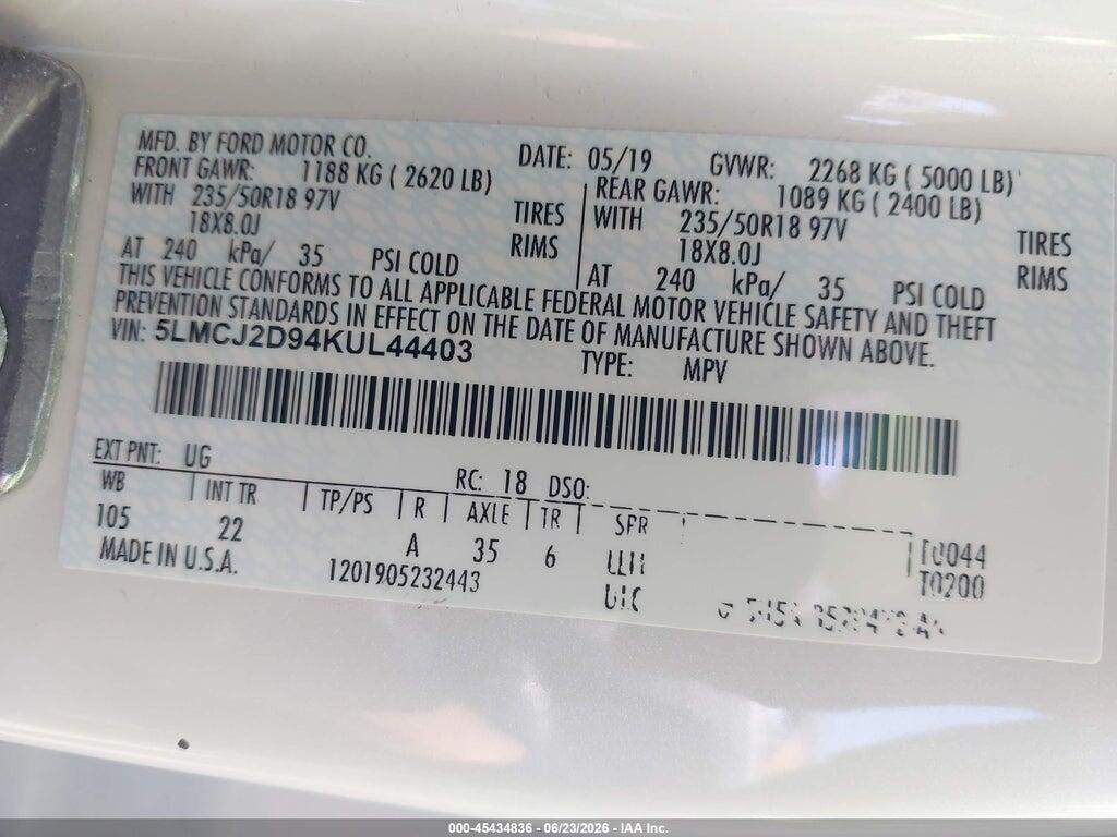 5LMCJ2D94KUL44403 2019 LINCOLN MKC photo no. 9