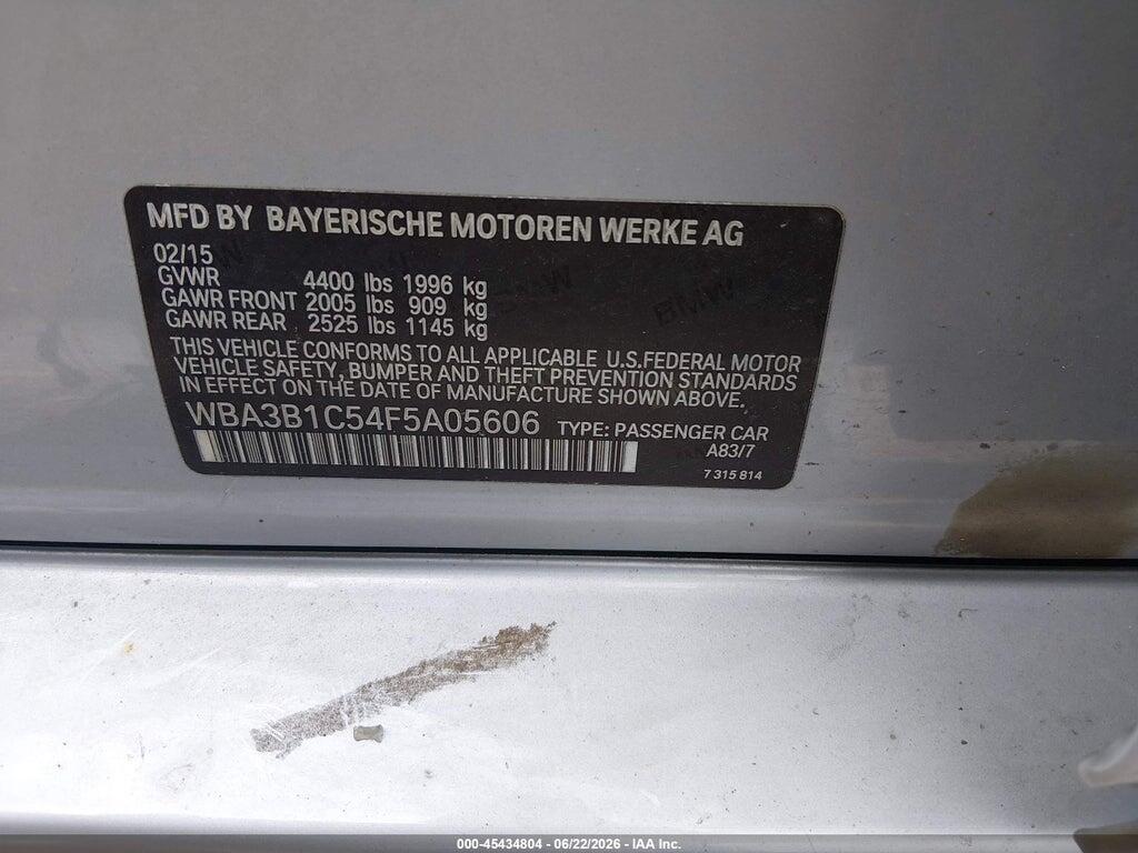 WBA3B1C54F5A05606 2015 BMW 320I photo no. 9