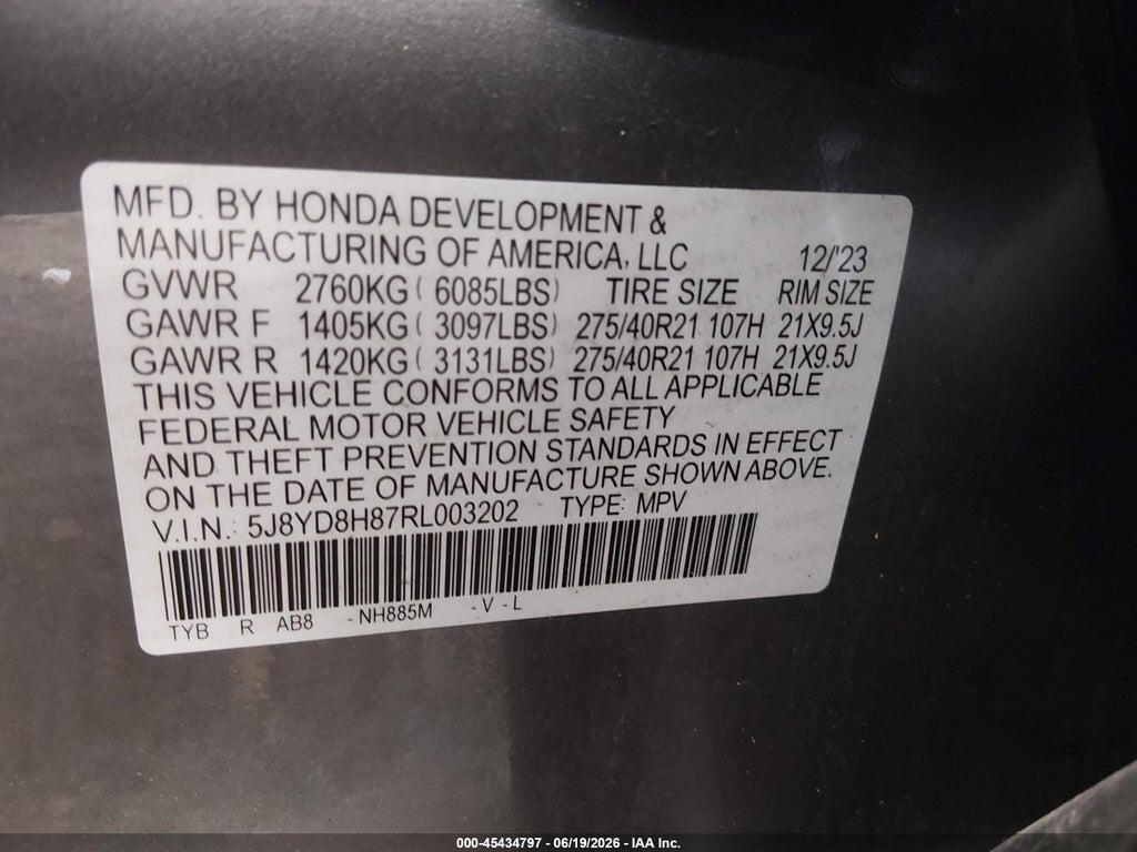 5J8YD8H87RL003202 2024 ACURA MDX photo no. 8