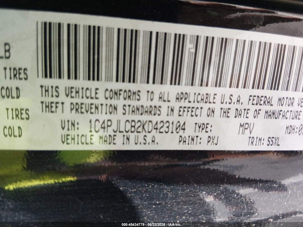 1C4PJLCB2KD423104 2019 JEEP CHEROKEE photo no. 9