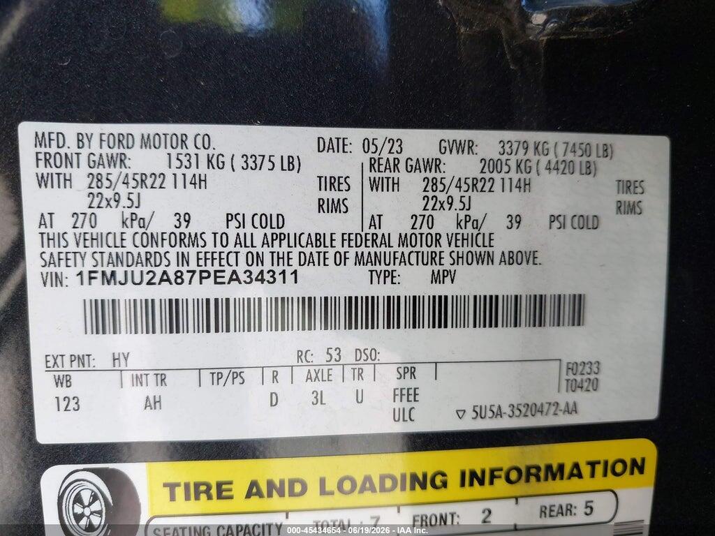 1FMJU2A87PEA34311 2023 FORD EXPEDITION photo no. 9
