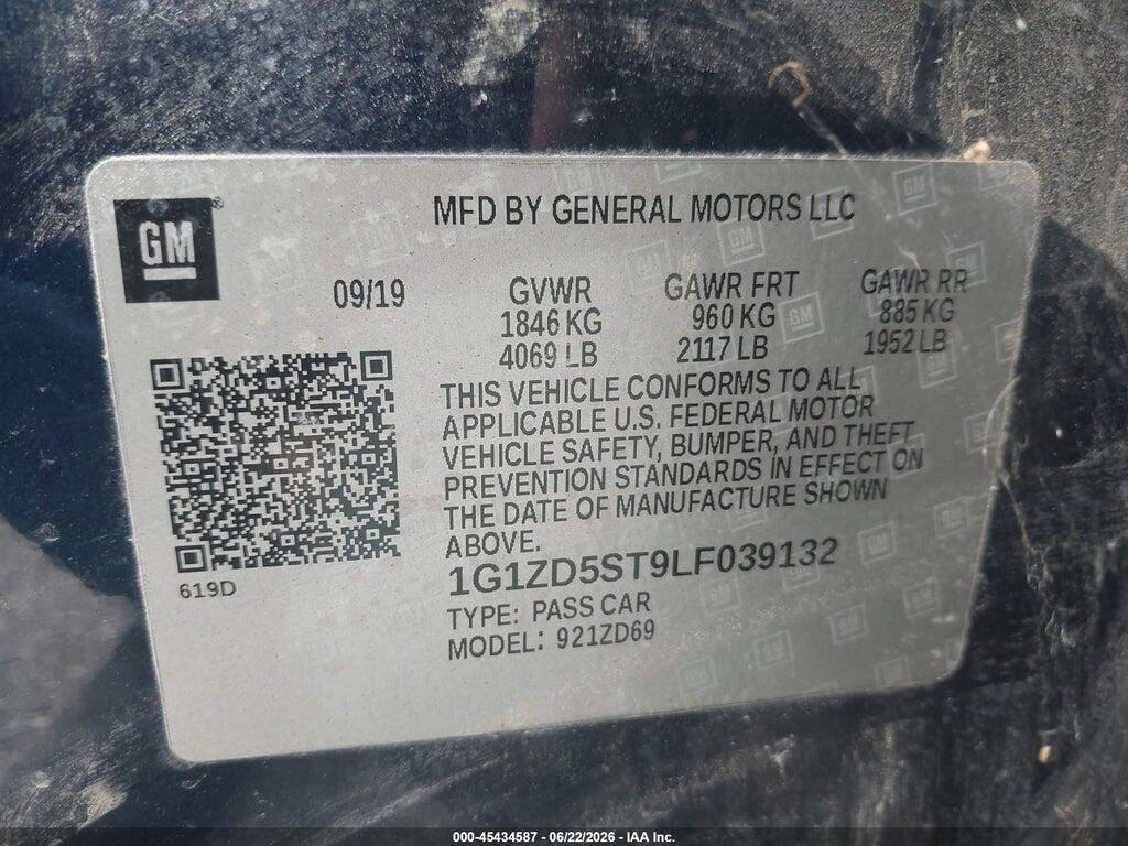 1G1ZD5ST9LF039132 2020 CHEVROLET MALIBU photo no. 9