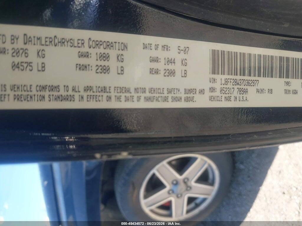 1J8FF28W37D362977 2007 JEEP PATRIOT photo no. 9