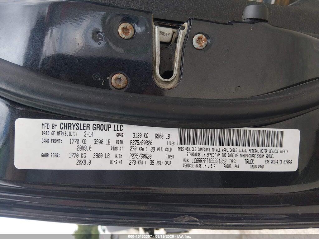 1C6RR7FT1ES321958 2014 RAM 1500 photo no. 9