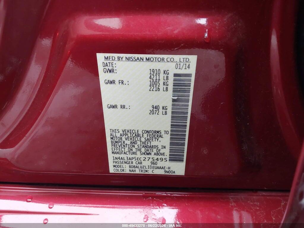1N4AL3AP5EC275495 2014 NISSAN ALTIMA photo no. 9