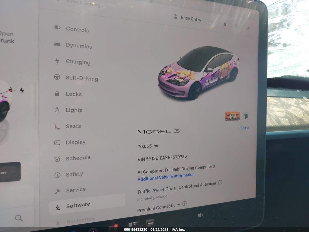 5YJ3E1EAXPF570735 2023 TESLA MODEL 3 photo no. 7