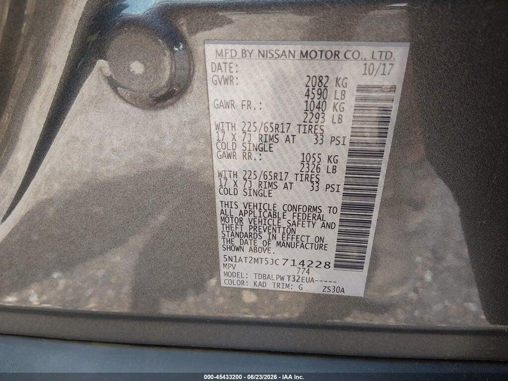 5N1AT2MT5JC714228 2018 NISSAN ROGUE photo no. 9