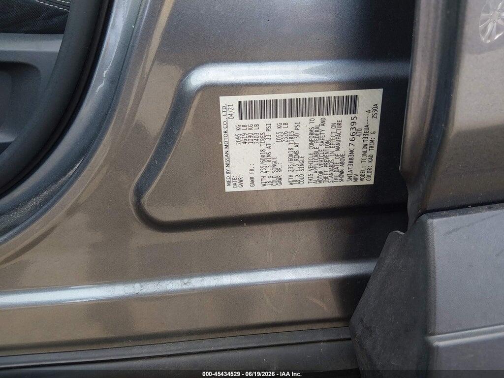 5N1AT3BB3MC766395 2021 NISSAN ROGUE photo no. 9
