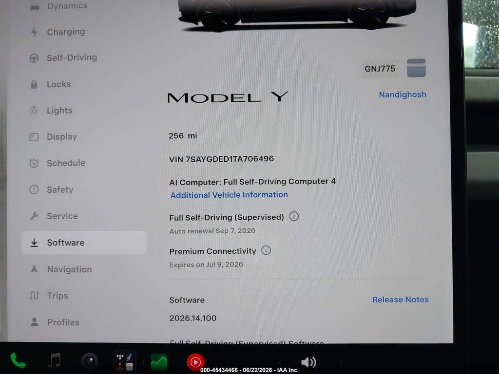 7SAYGDED1TA706496 2026 TESLA MODEL Y photo no. 7