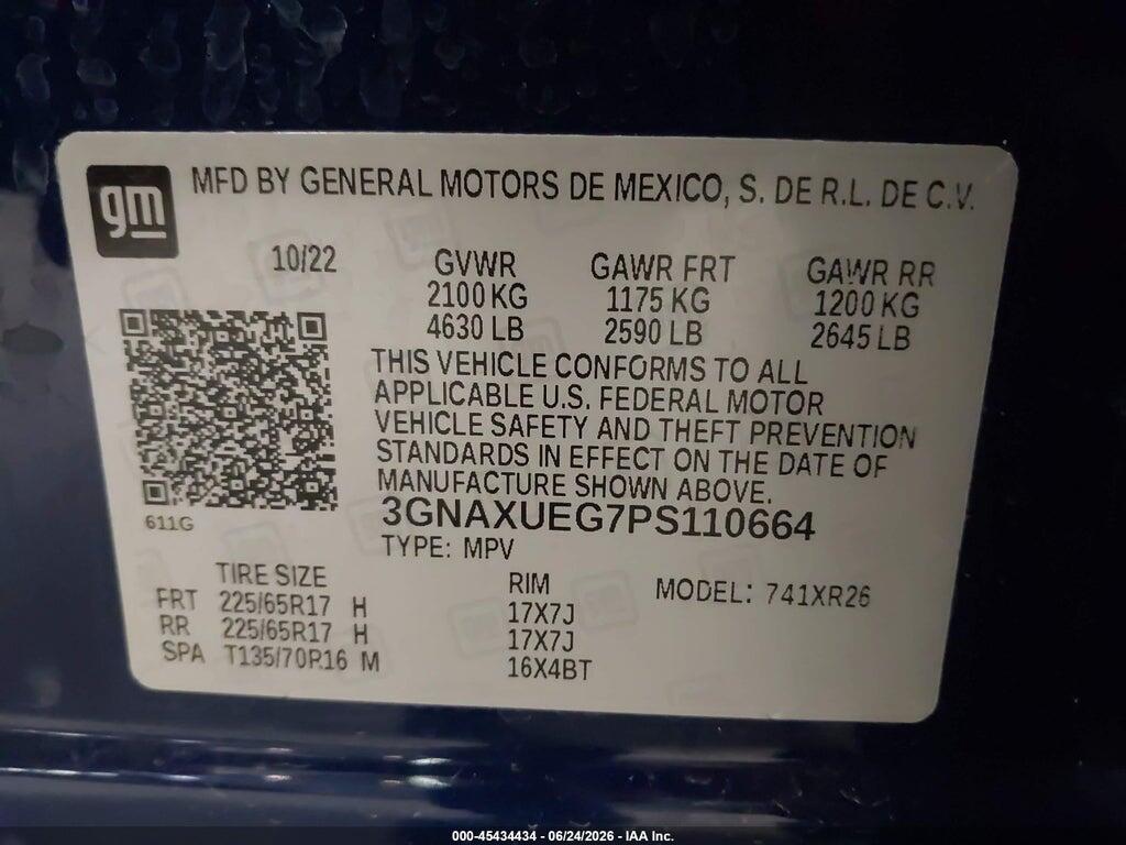 3GNAXUEG7PS110664 2023 CHEVROLET EQUINOX photo no. 9