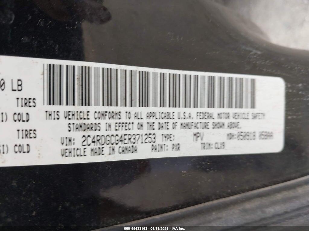 2C4RDGCG4ER371253 2014 DODGE GRAND CARAVAN photo no. 9